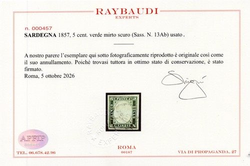 Sardegna emissione cent 5 - iv, cent.
