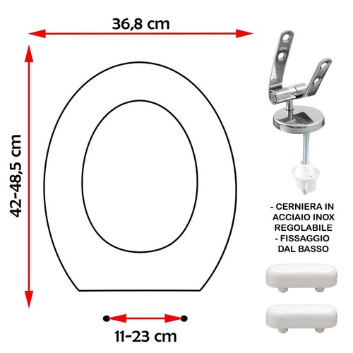 Sedile copriwater compatibile - sedile,